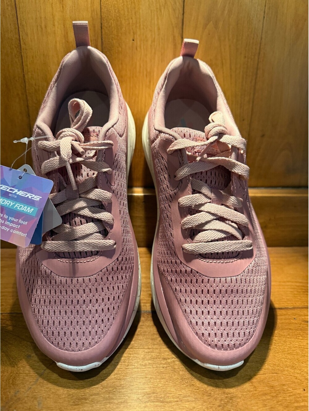 New Skechers Pink Memory Foam Athletic Sneakers Women's 8.5 - Picture 1 of 7
